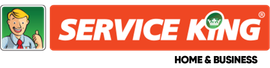 A service king logo with a man giving a thumbs up
