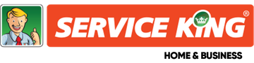 A service king logo with a man giving a thumbs up
