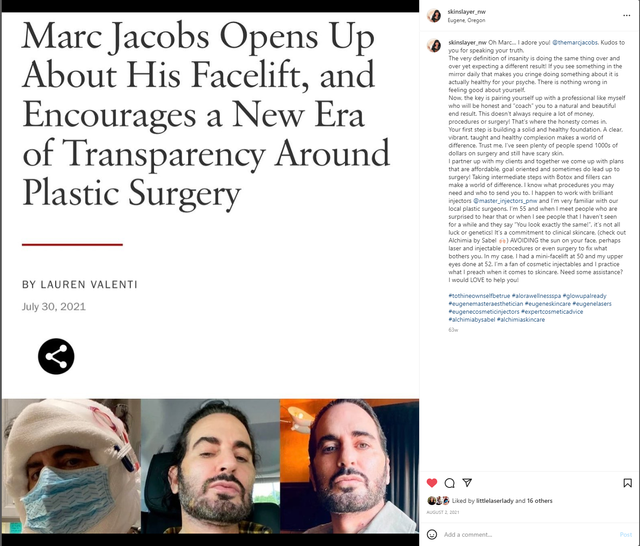 All The Details About Marc Jacob's Face Lift