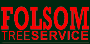 FOLSOM TREE SERVICE logo in bold red letters on a black background