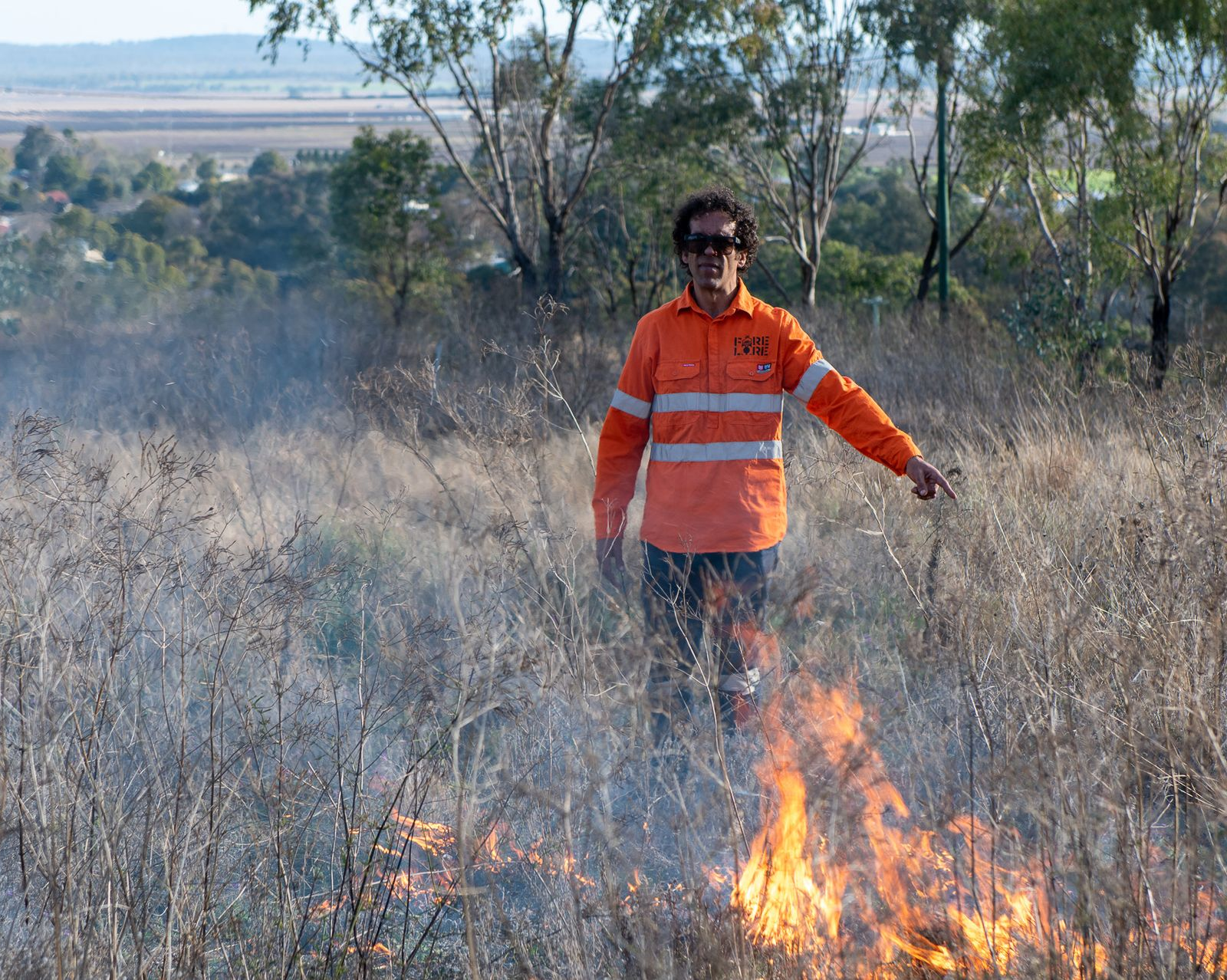 First Nations Ranger conducting a cool burn.
