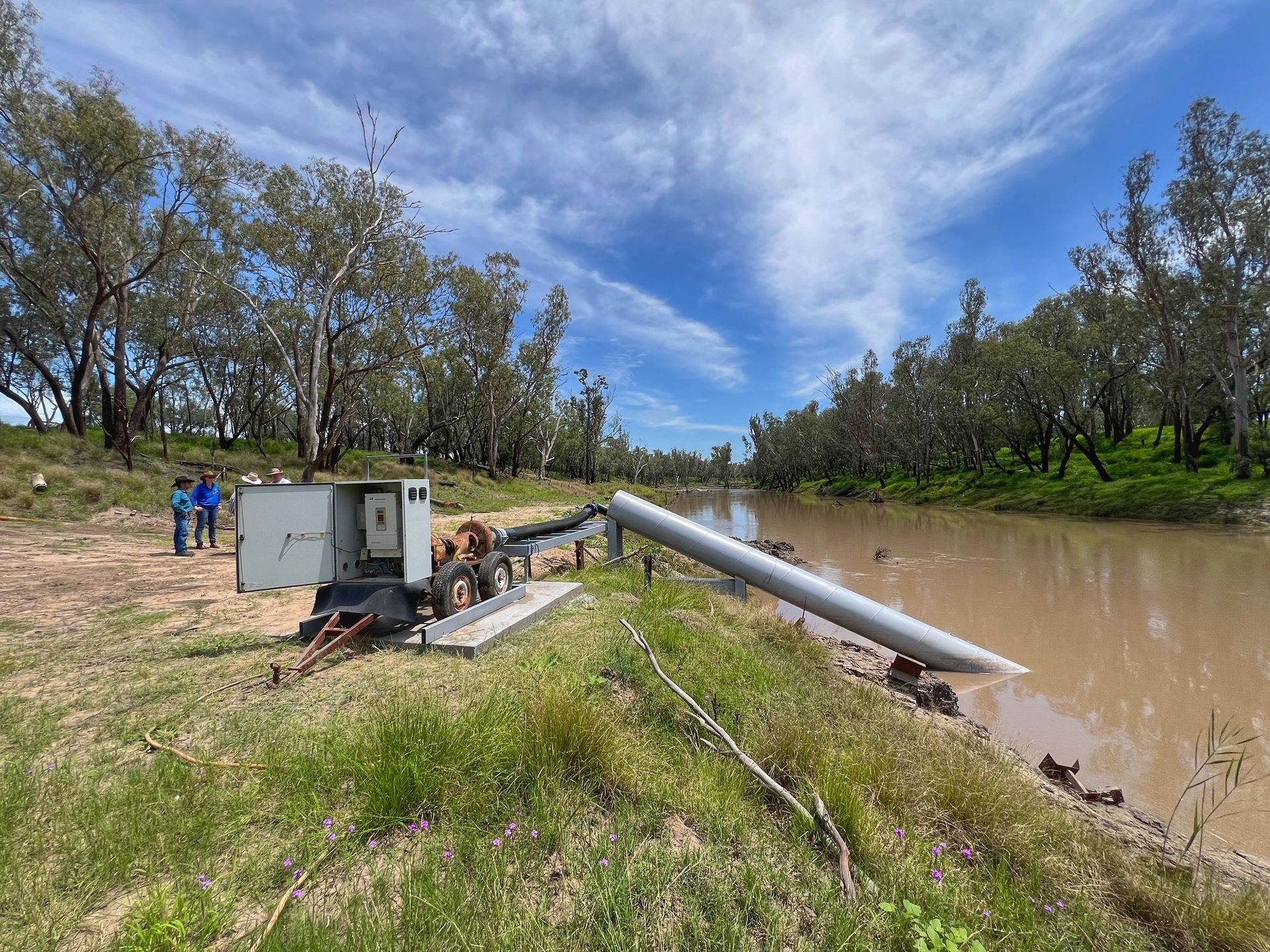 Installed Fish Screen, Condamine