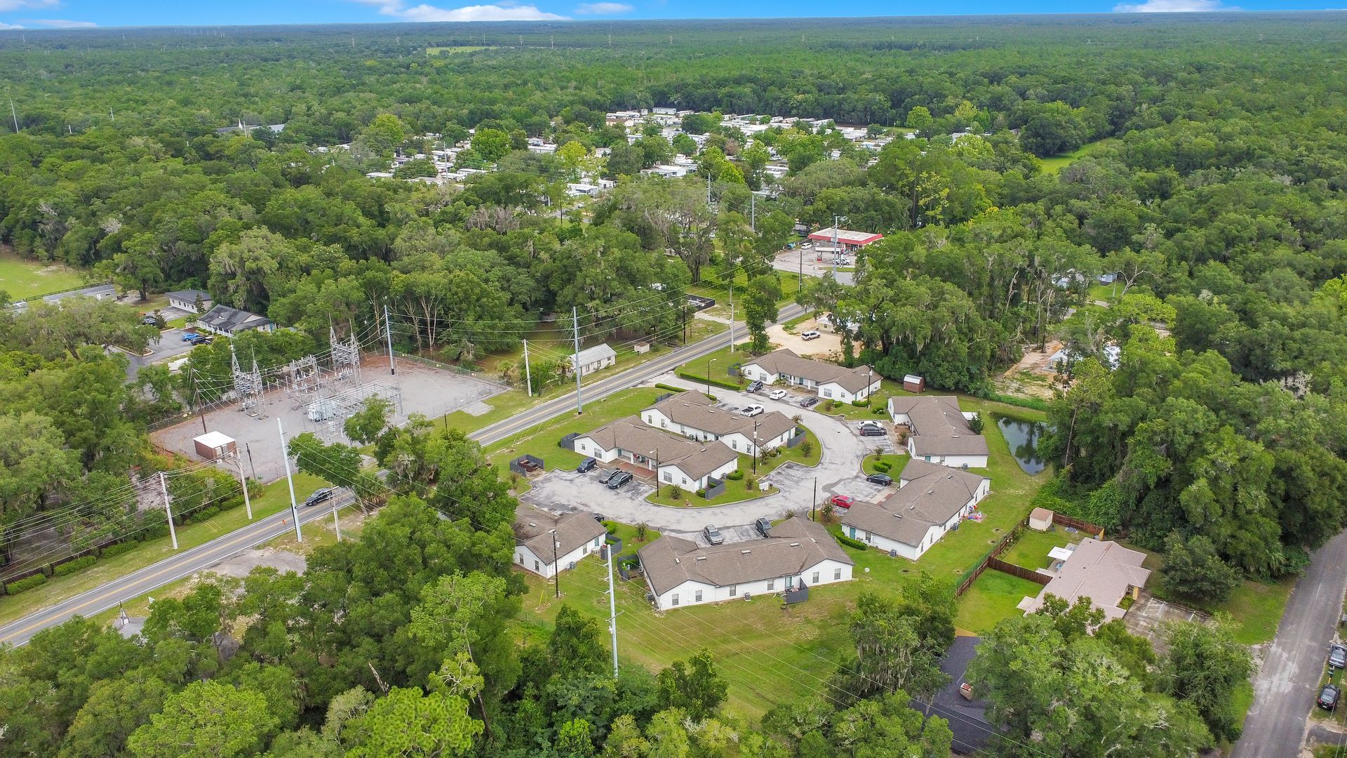 Aerial view at The Piquette in Ocala, FL.