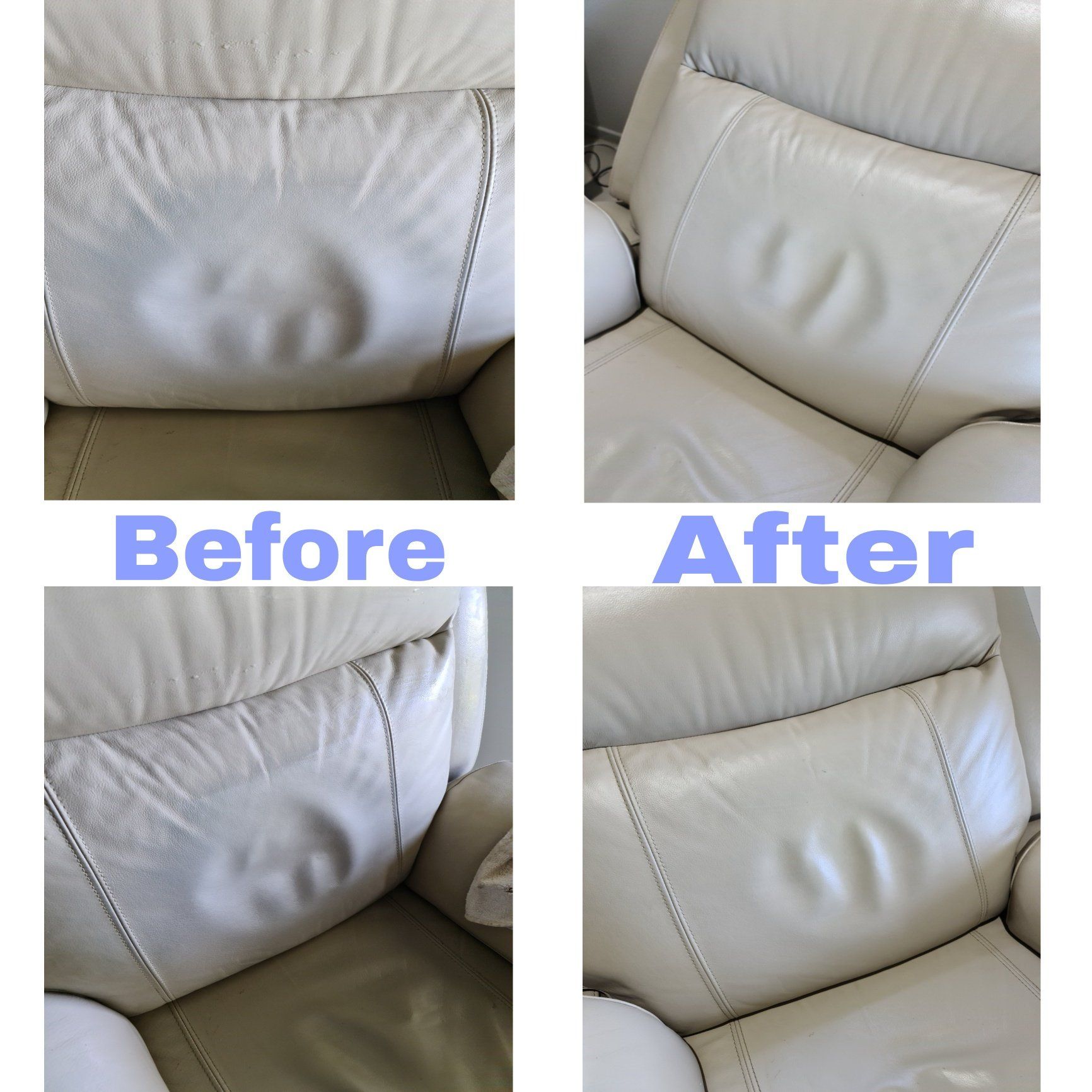 Before and After Leather Cleaning — Edmonton, QLD — Sam’s Carpet Steam Cleaners