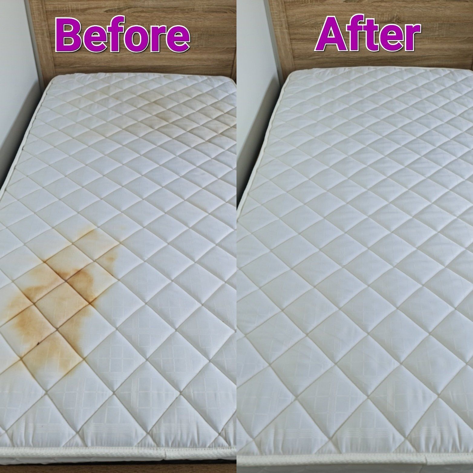 Before and After Mattress Steam Cleaning — Edmonton, QLD — Sam’s Carpet Steam Cleaners