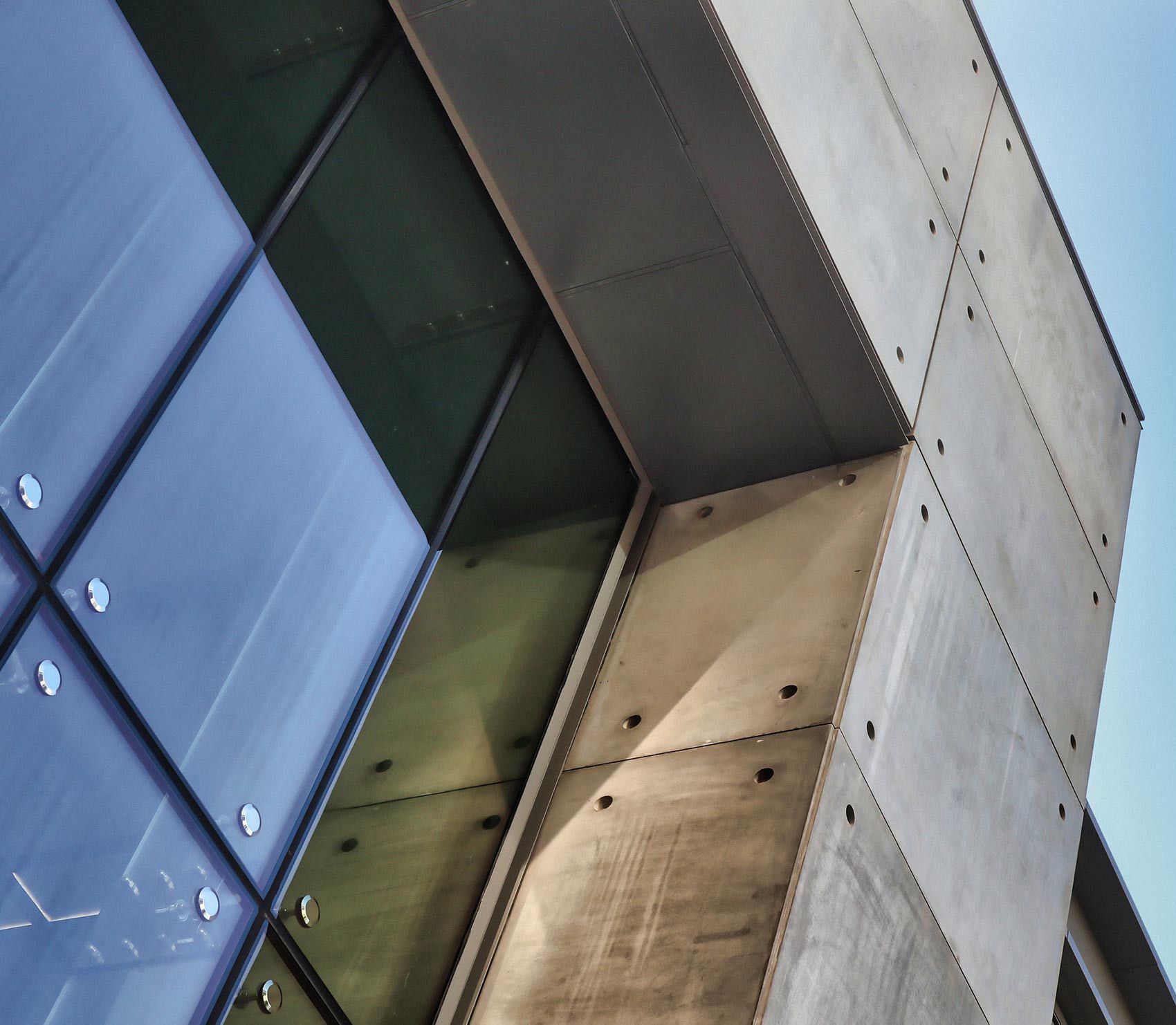 Generic modern minimal view of a glass business tower.