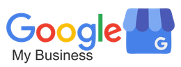 The google my business logo is shown on a white background.