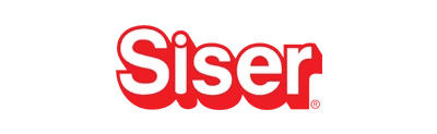 El logotipo de Siser es rojo y blanco sobre un fondo blanco.
