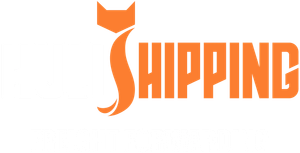 A logo for shipping with a cat on it