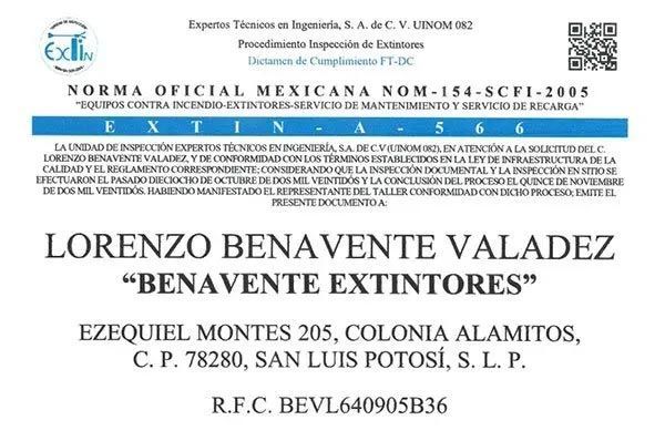 BENAVENTE EXTINTORES