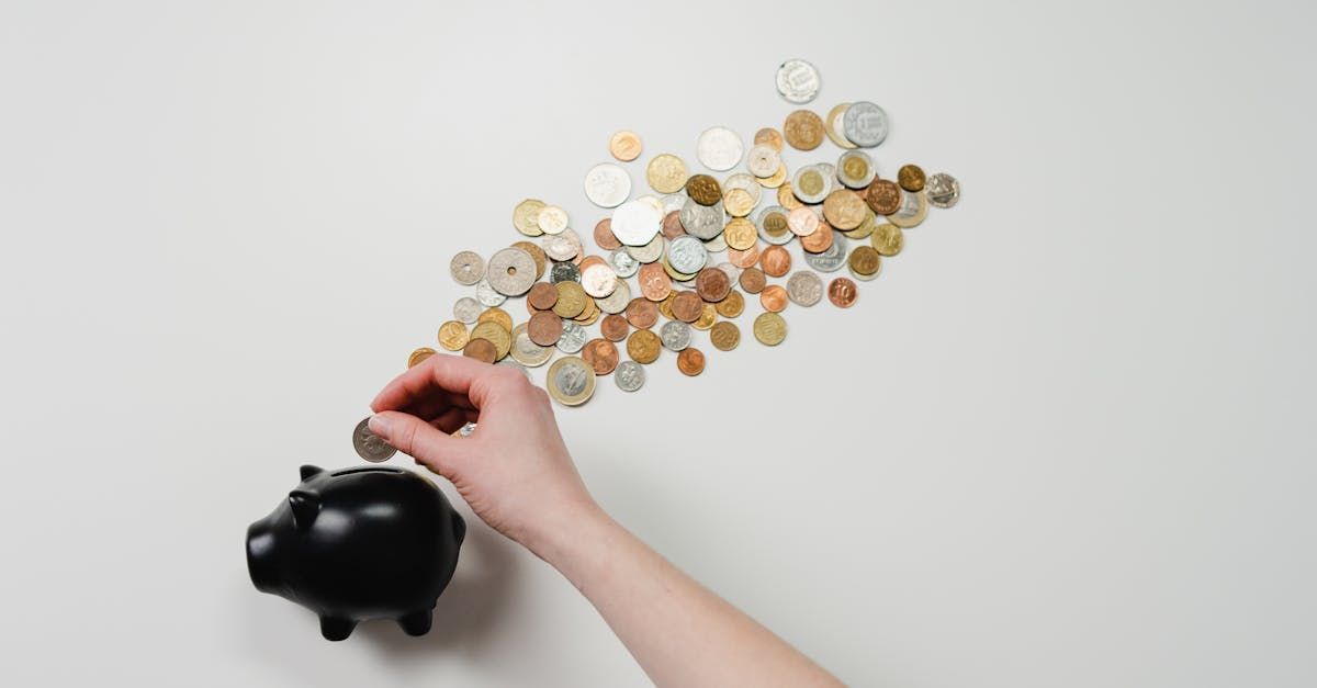 A person is putting coins into a piggy bank.