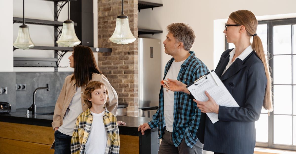 A family moving checking the house.