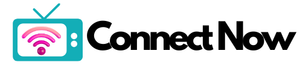 The logo for Connect Now shows a television with a Wi-Fi symbol on it.