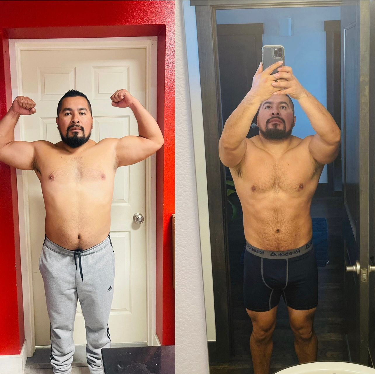 Visible results achieved through Prodigy Gym’s customized body transformation and strength training.