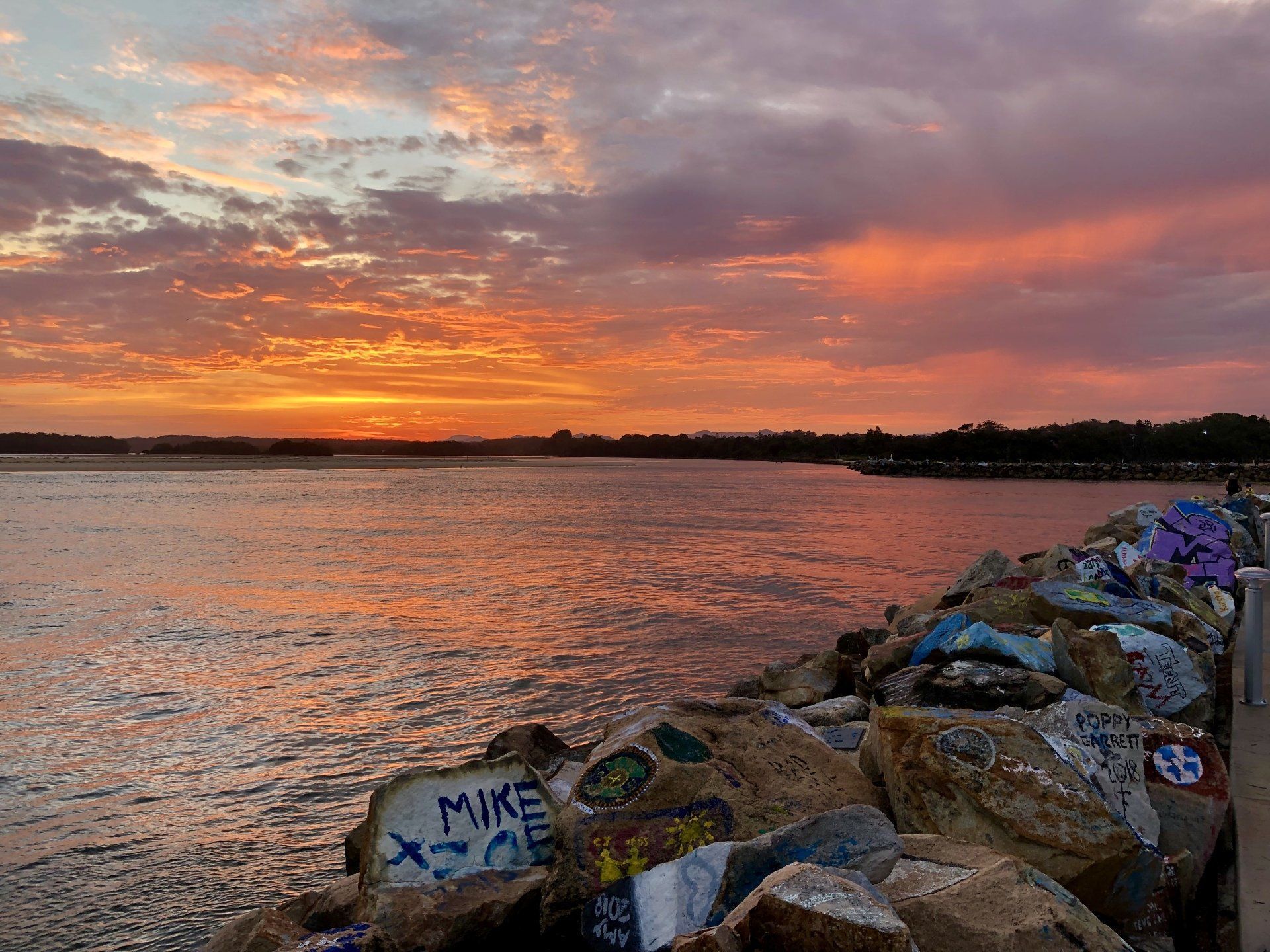 Sunset from Nambucca Heads V Wall