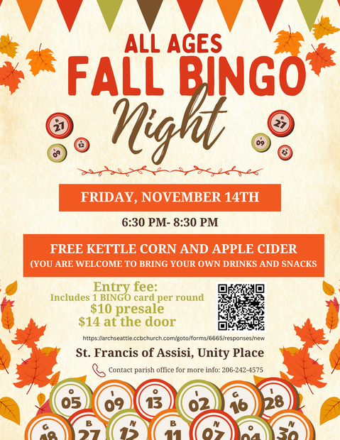 All Ages Bingo All Ages Bingo at St. Francis