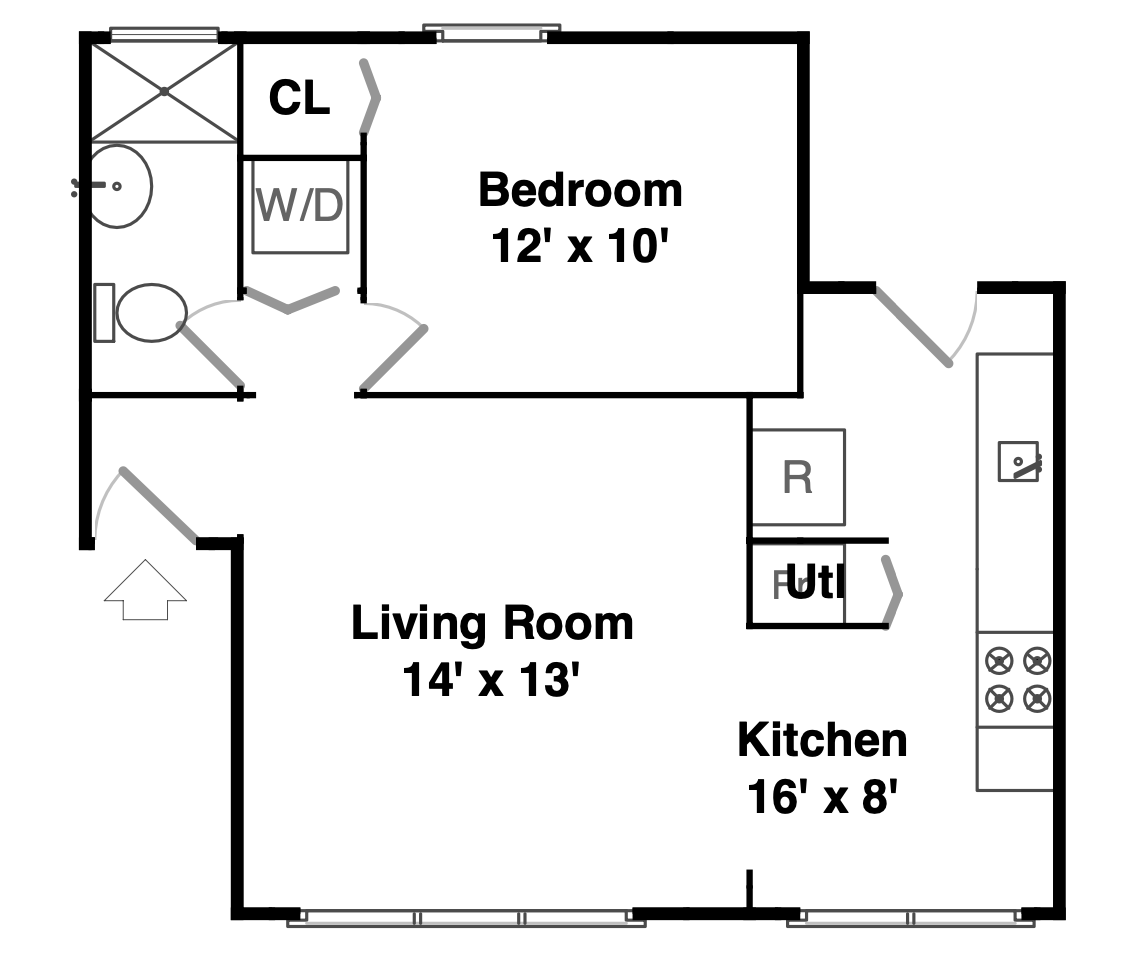 5559 N Magniolia Avenue 1E Floor Plan