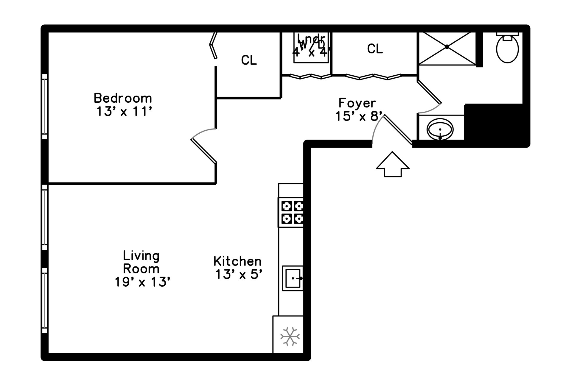 Unit #201 Floor Plan