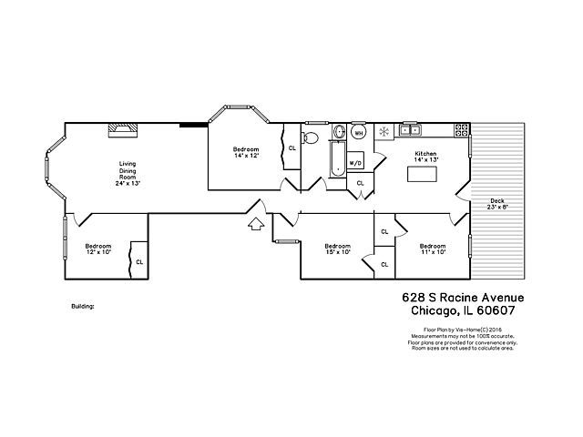 4 Bed, 1 Bath Floor Plan 2
