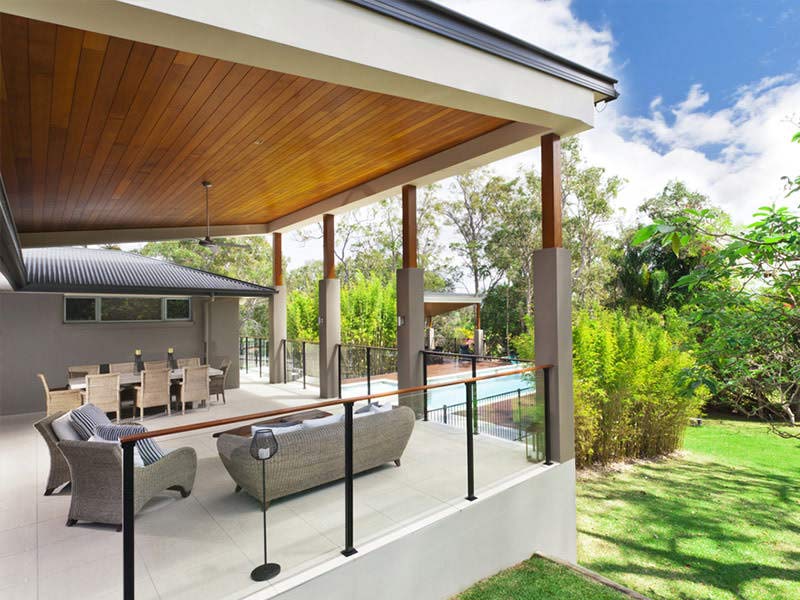 outdoor covered seating area