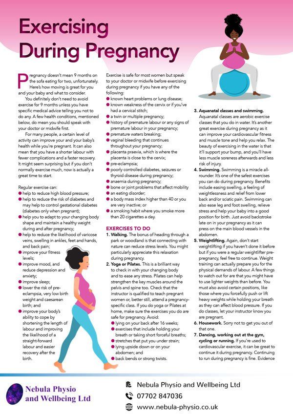 Exercising During Pregnancy Page 1