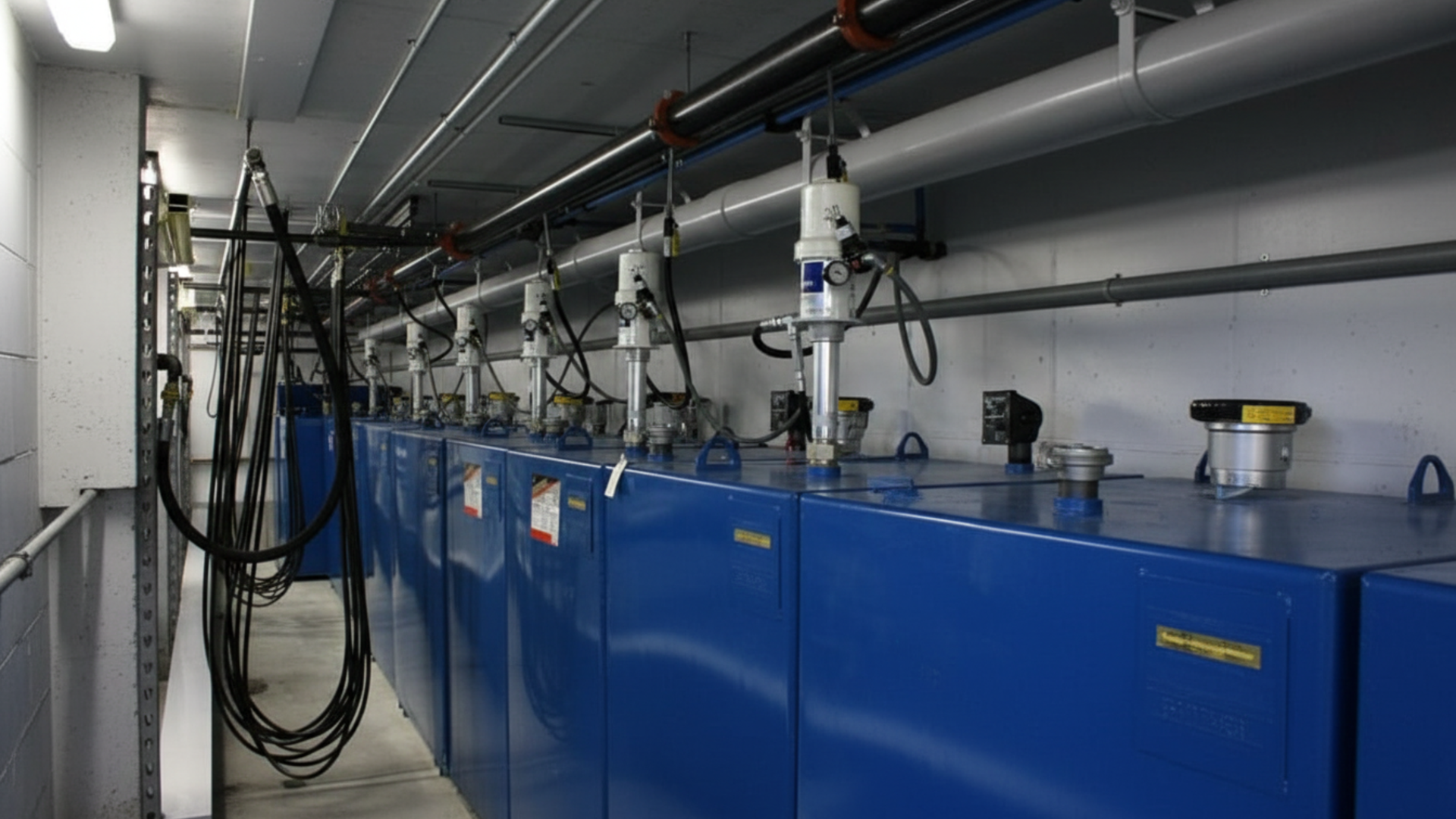 Metal lathe cutting a metal tube, generating sparks.