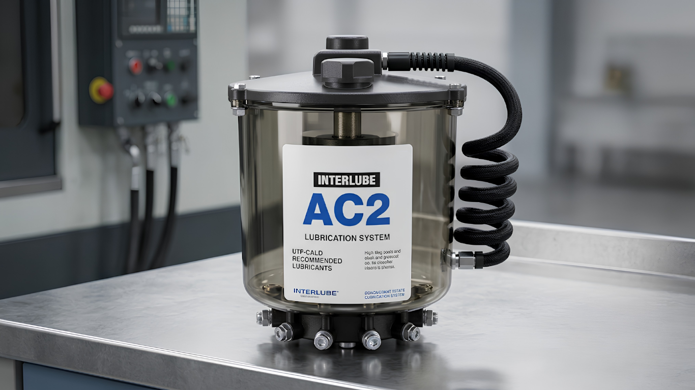 A close-up of a CNC router spindle and cutting bit hovering over a wooden work surface in a workshop.