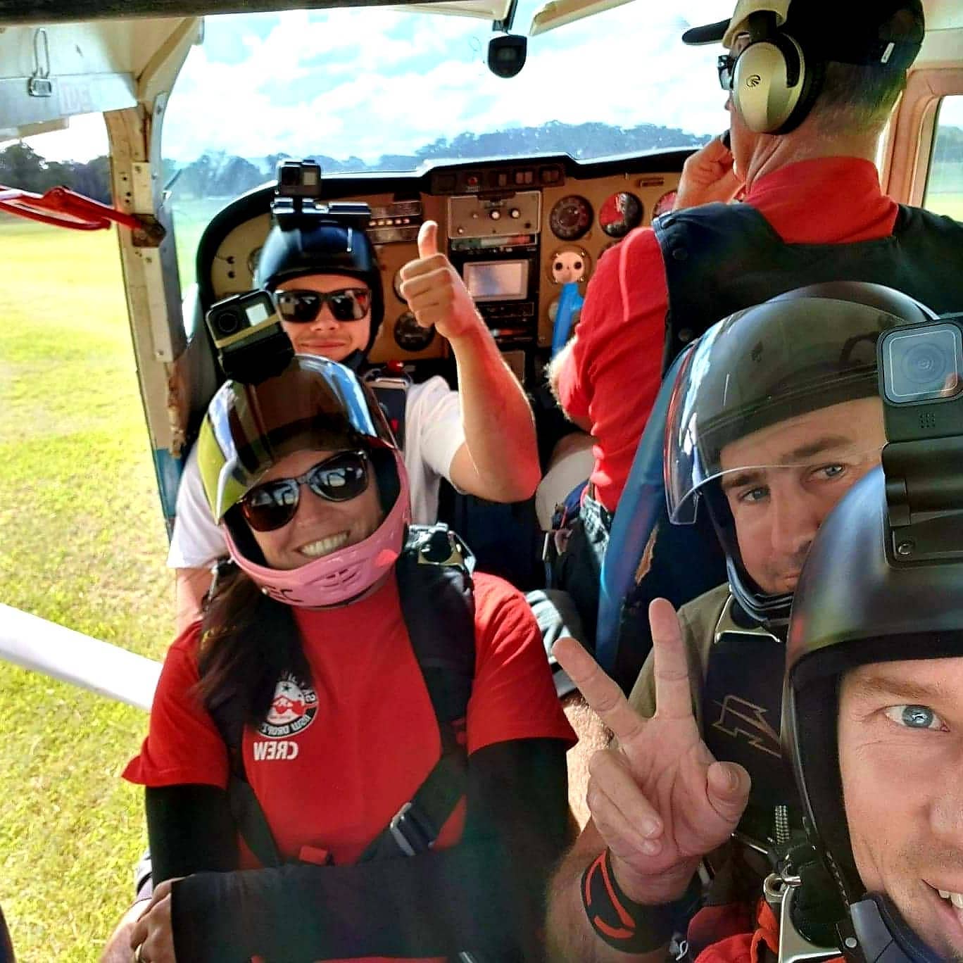 Skydiving Team Inside the Plane - Skydiving in Taree, NSW
