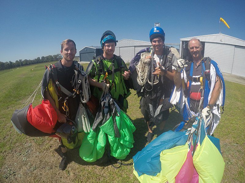 Two People Skydiving from the helicopter- Skydiving in NSW DZ Taree