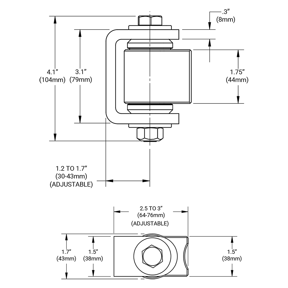 D&D CI3520 100-Year BadAss Hinges