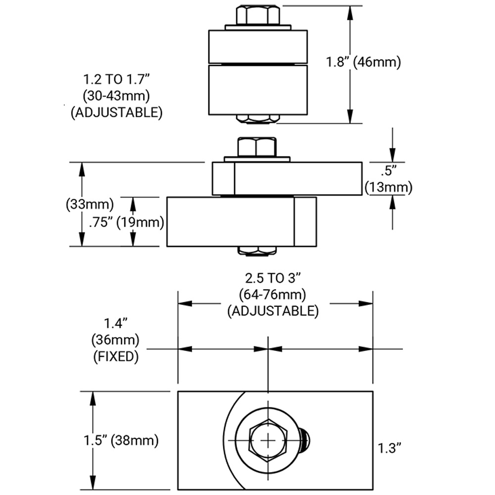 D&D CI3600 Baby BadAss Hinge