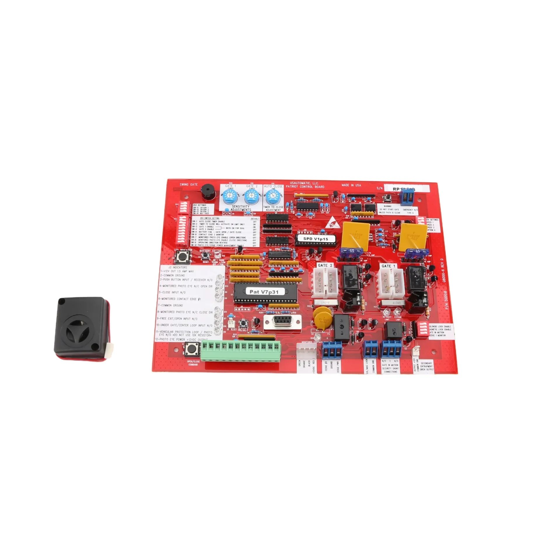 A picture of a garage door opener kit.