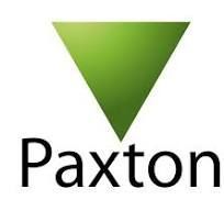 A green triangle with the word paxton underneath it.