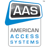 Aas american access systems logo on a white background