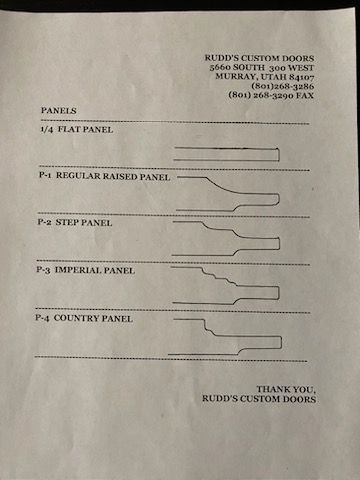 Panels — Murray, UT — Rudd’s Custom Doors