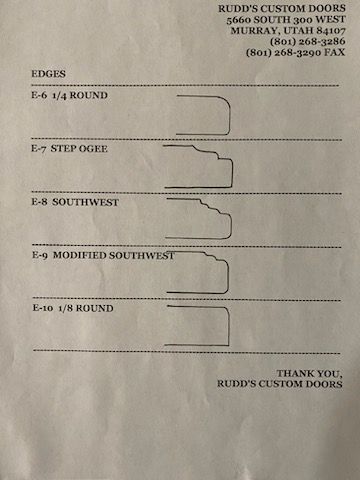 Step Ogee Edges — Murray, UT — Rudd’s Custom Doors