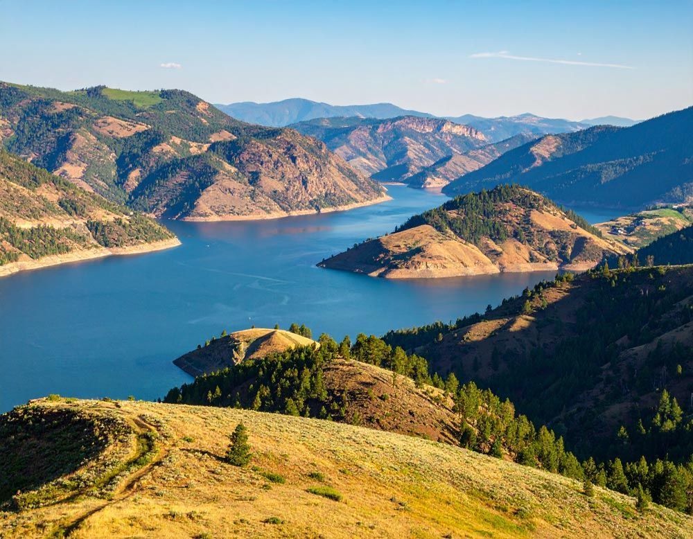 Aerial View of Hayden Lake in Kootenai County, Idaho, United States