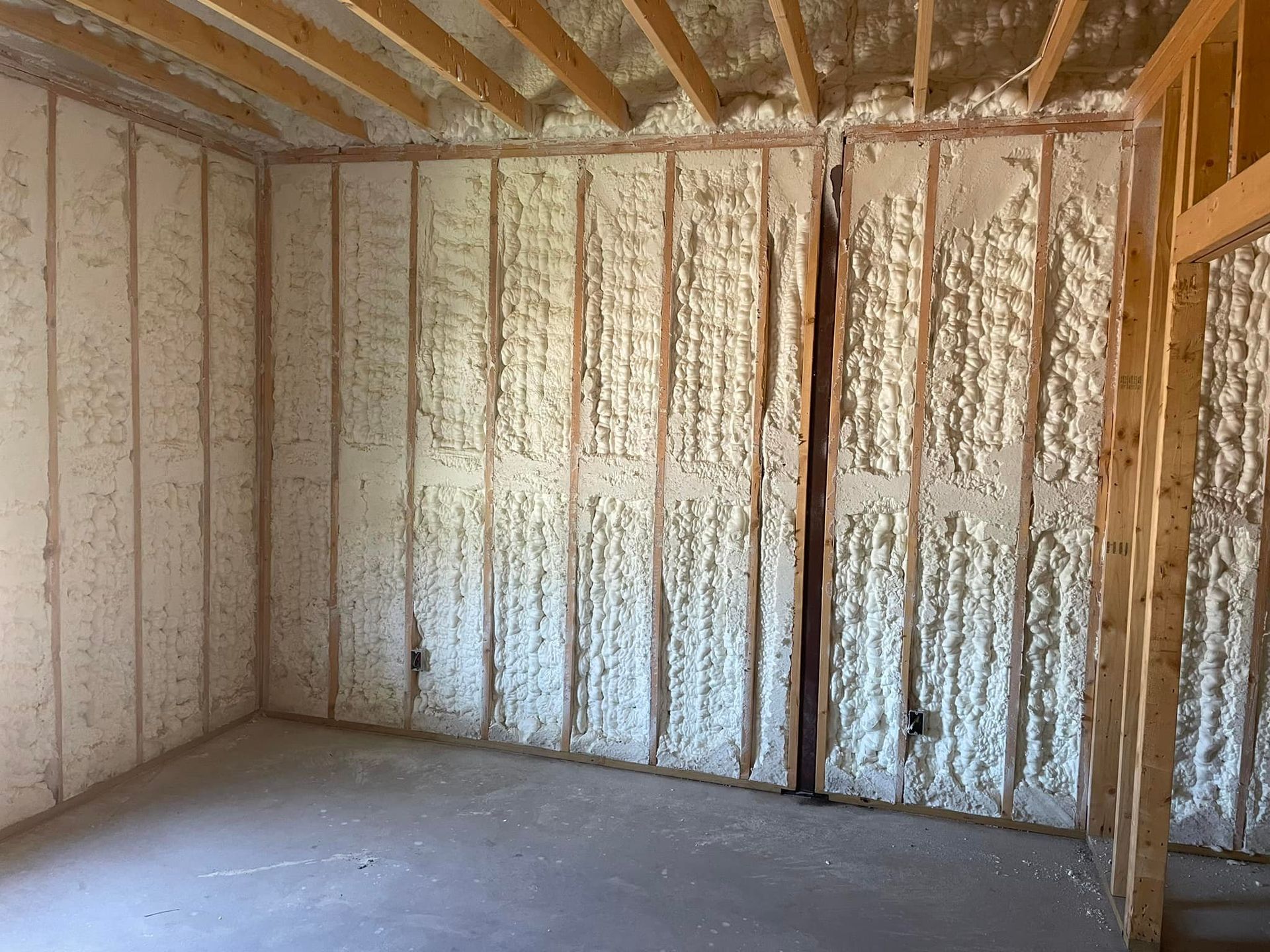 A room with a lot of foam on the walls and ceiling.