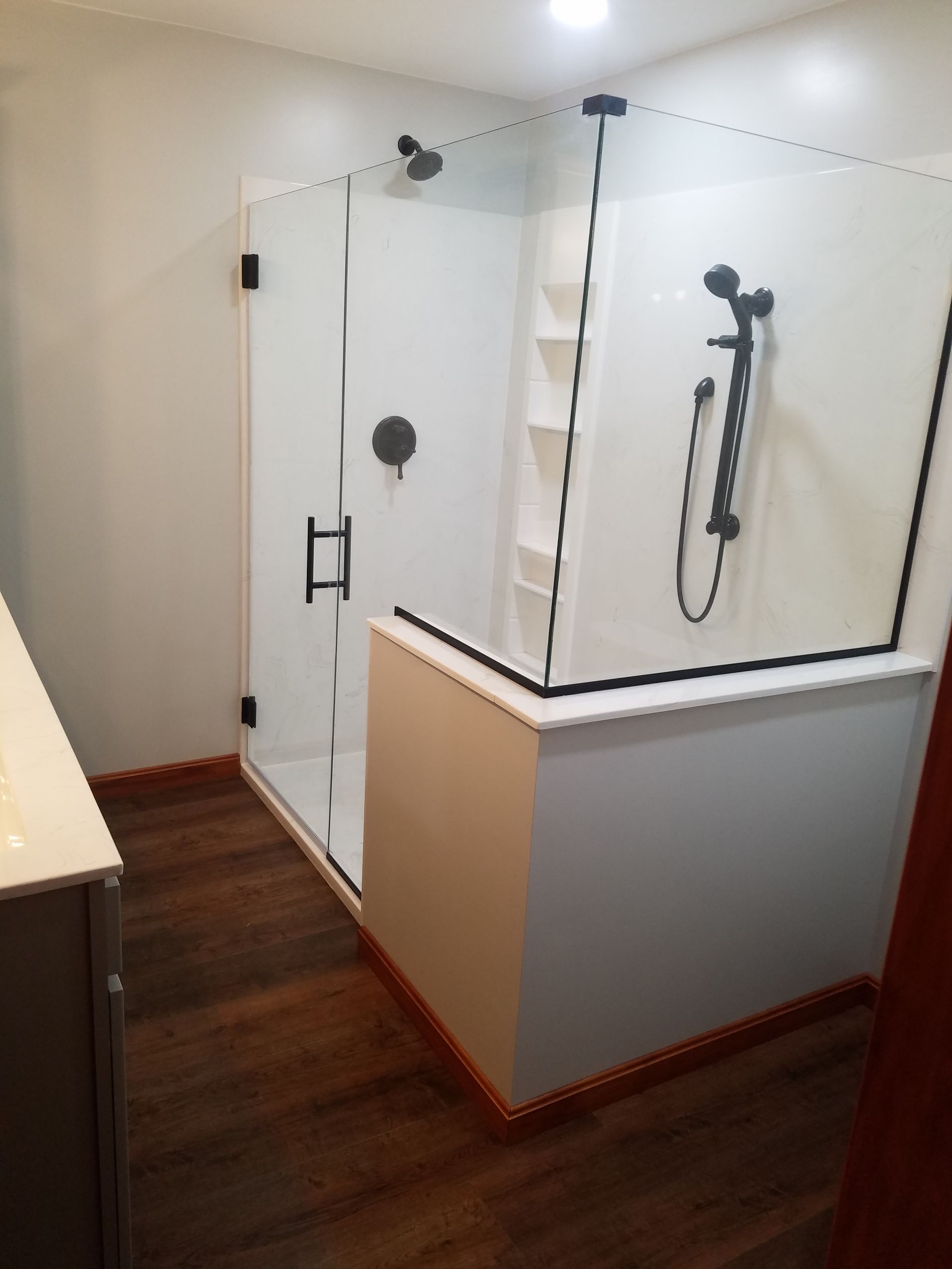 Modern Bathroom Remodeled - Mount Vernon, IN - Juncker Construction