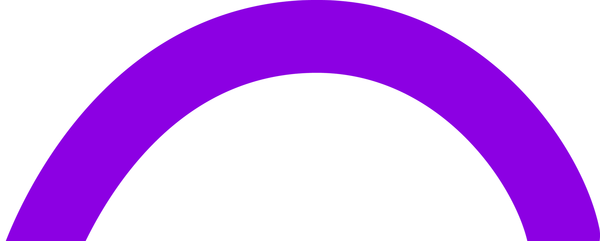 Purple curved shape on white background.