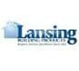 Logo for Lansing Building Products; blue house outline with
