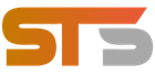 Logo: STS in orange and gray, with gradient effect.