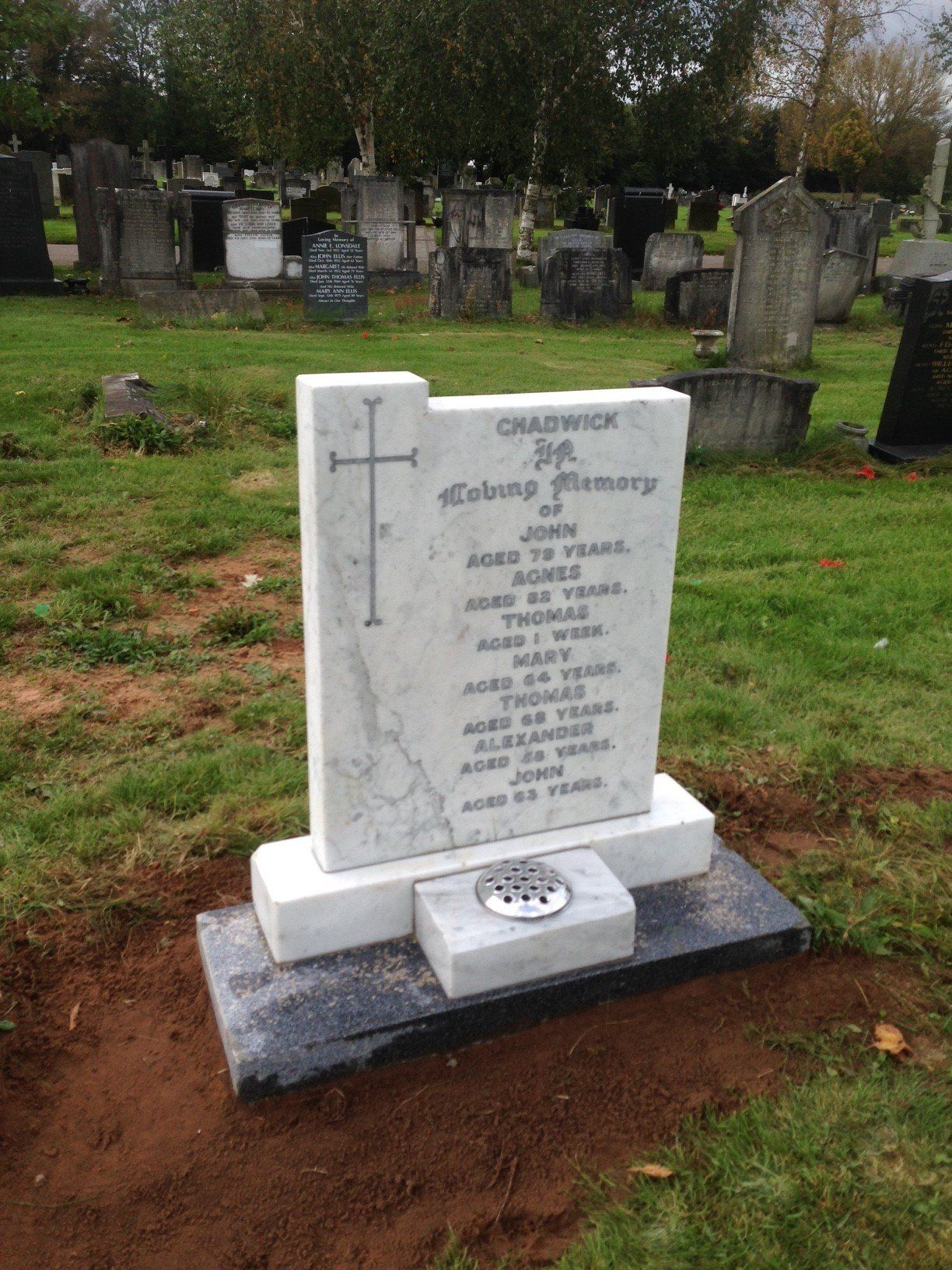Restored headstone