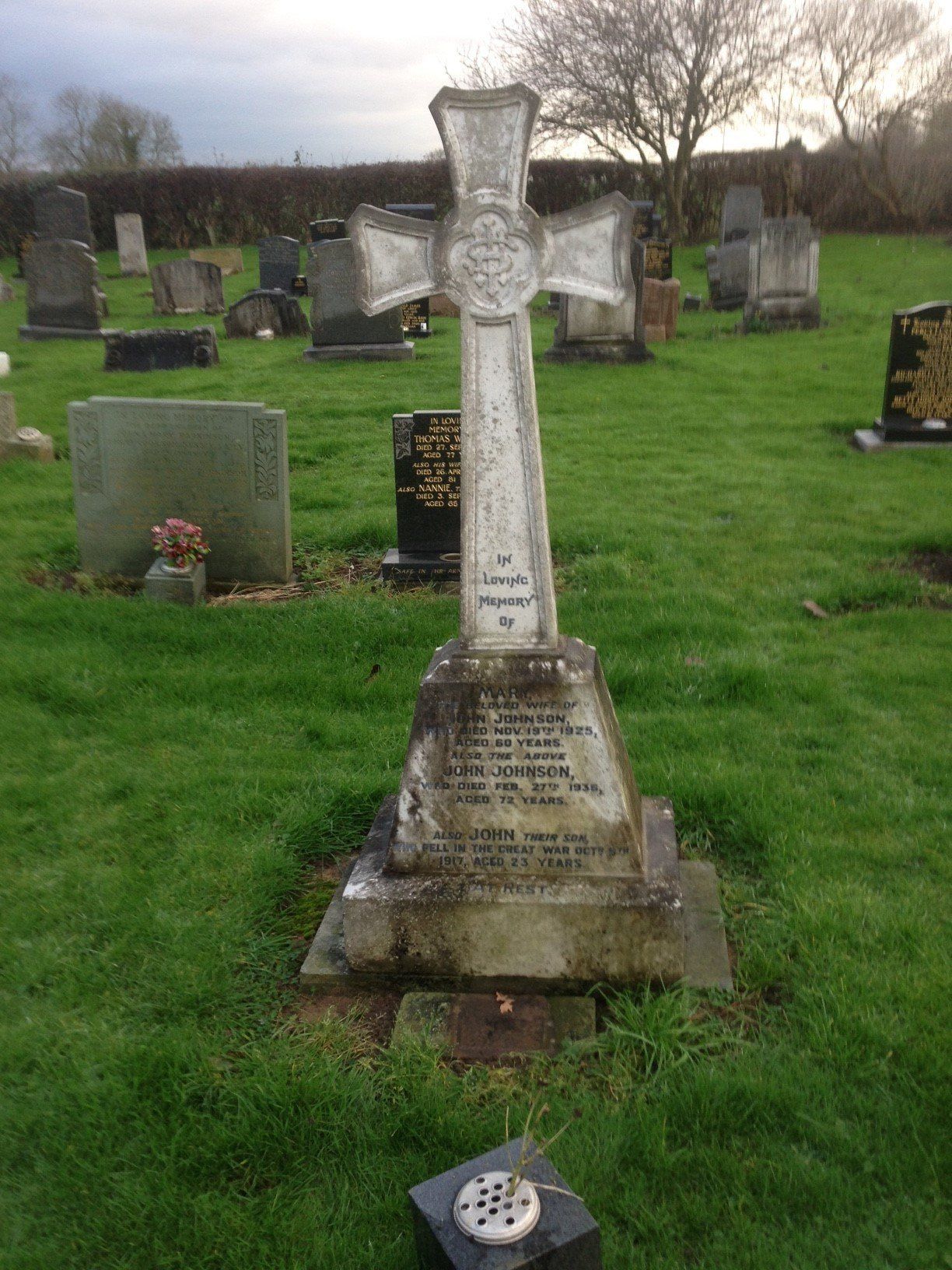 Cross headstone