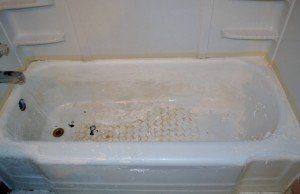 Tub Repairs — Tub With Stains in Versailles, KY