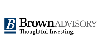 A logo with the words Brown Advisory Thoughtful Investing.