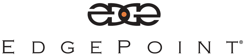 A logo with the words Edgepoint.