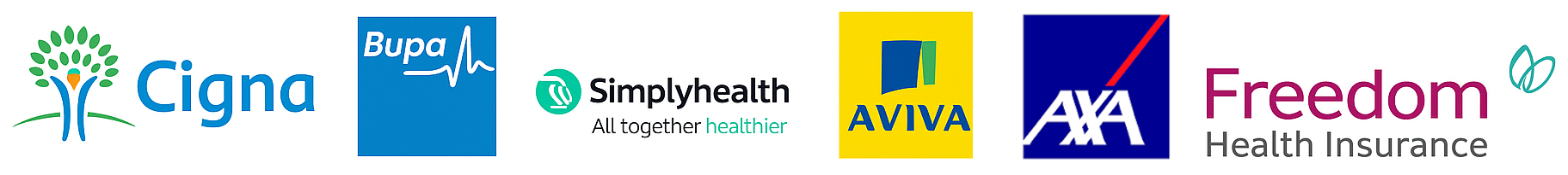 healthcare insurers Cigna Bupa Simplyhealth Aviva AXa freedom