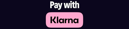 Klarna logo in bold black font.
