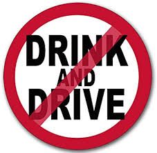 A red and white sign that says `` drink and drive ''.